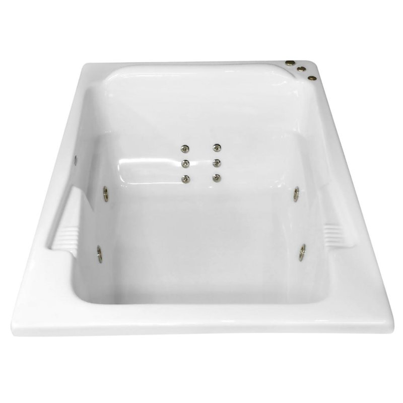 Carver Tubs 71" x 48" Drop in Whirlpool Bathtub Heater Wayfair.ca